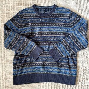 Nautica Men's Blue Patterned Sweater